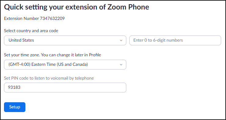 screenshot showing the zoom quick setting dialog box