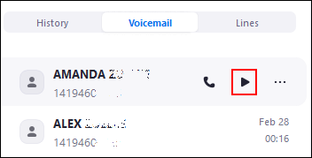 zoom voicemail box screenshot