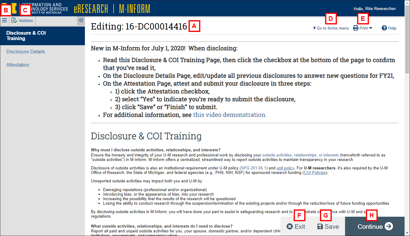 New disclosure smartform