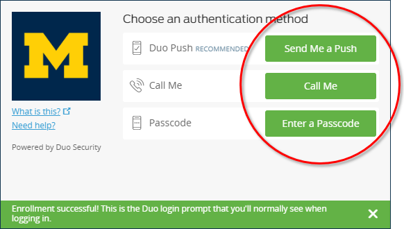 Duo Two-Factor Authentication page