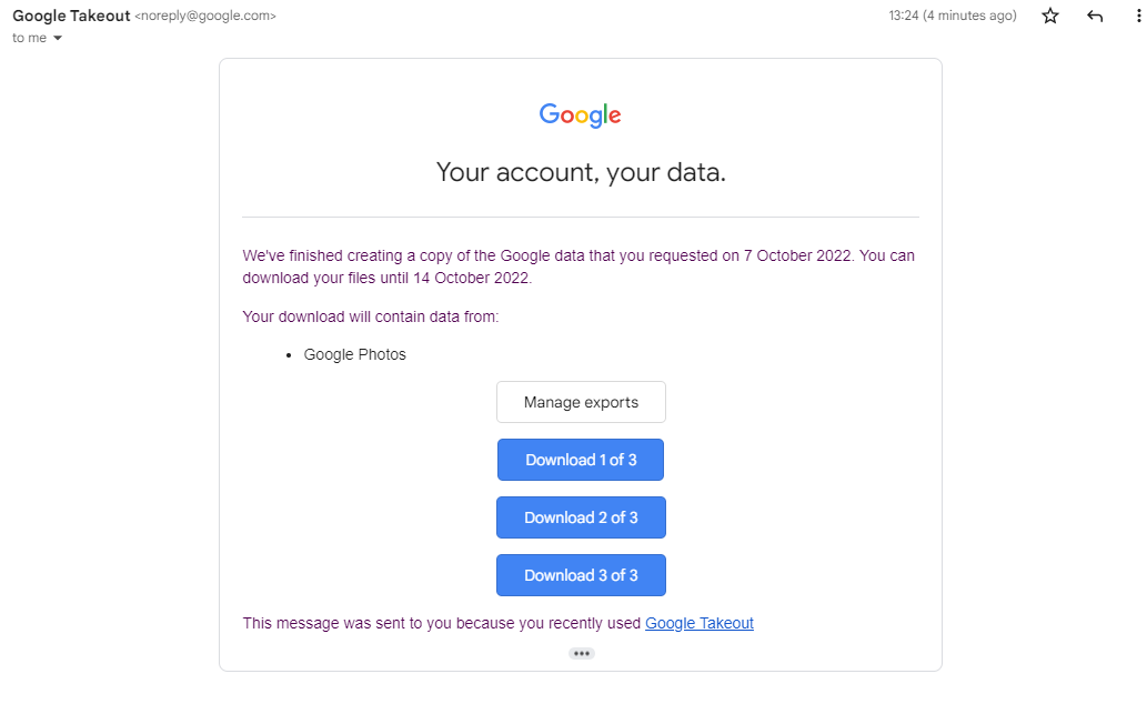 Getting Started With Google Takeout | ITS Documentation