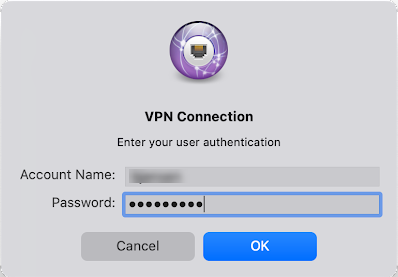 VPN login window